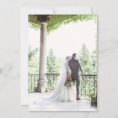 Classic Regency Pink Cameo Wedding Photo Bedankkaart (Voorkant)