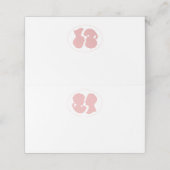 Classic Regency Pink Cameo Wedding Plaatskaartje (Buitenkant ongevouwen)