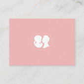 Classic Regency Pink Cameo Wedding Reception Informatiekaartje (Achterkant)