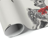 “Classic Reindeer Holiday Cadeaupapier (Rol Hoek)