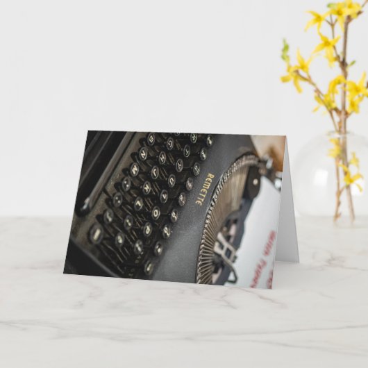 Classic Remette Typewriter:  charme Kaart (Gele Bloem)