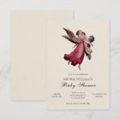 Classic Renaissance Angel baby shower Kaart (Voorkant / Achterkant)