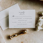 Classic Reply Enclosure Kaart Wedding Meal J102