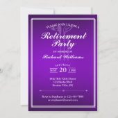 Classic Retirement Golf Thema Paarse Wit Kaart (Voorkant)