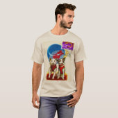 CLASSIC RETRO 1960's RUIMTEEXPLORATIE T-shirt (Voorkant volledig)