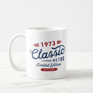 Classic Retro 1973 Limited Edition Birthday Koffiemok
