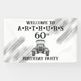 Classic Retro Auto Aquarel Welkom Spandoek