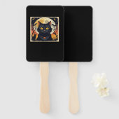 Classic Retro Black Cat Halloween T-Shirt Classic  Handwaaier (Voorkant en achterkant)