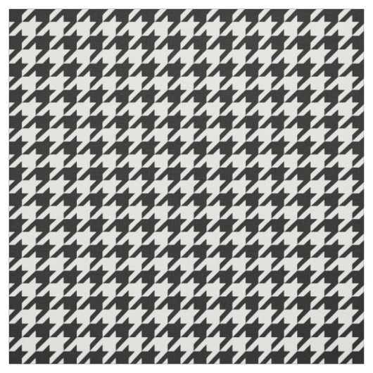 CLASSIC RETRO BLACK & WHITE HOUNDSTOTH PATROON STOF (Swatch)