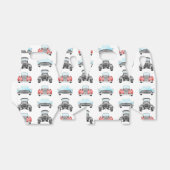 Classic Retro Cars  Aquarelpatroon Bedankdoosjes (Uitgevouwen)