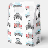 Classic Retro Cars  Aquarelpatroon Bedankdoosjes (Geopend)