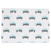 Classic Retro Cars Aquarelpatroon Groot Cadeauzakje (Achterkant)