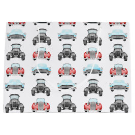 Classic Retro Cars  Aquarelpatroon Groot Cadeauzakje
