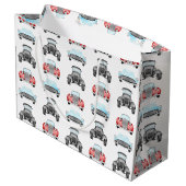 Classic Retro Cars  Aquarelpatroon Groot Cadeauzakje (Achterkant Gekanteld)