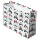 Classic Retro Cars  Aquarelpatroon Groot Cadeauzakje (Voorkant Gekanteld)