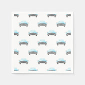Classic Retro Cars  Aquarelpatroon Servet (Voorkant)