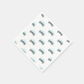 Classic Retro Cars  Aquarelpatroon Servet (Hoek)