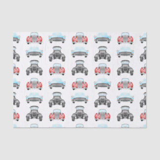 Classic Retro Cars  Aquarelpatroon Tissuepapier
