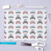 Classic Retro Cars  Aquarelpatroon Tissuepapier (Craft)