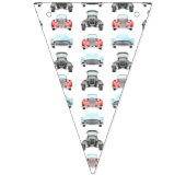 Classic Retro Cars  Aquarelpatroon Vlaggetjes (Derde vlag)