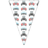 Classic Retro Cars  Aquarelpatroon Vlaggetjes (Tweede vlag)