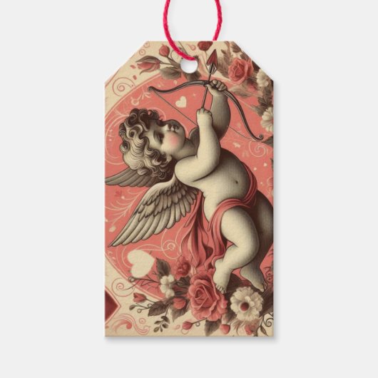 Classic//Retro Cupido Valentijnsdag Cadeaulabel (Voorkant)