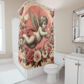 Classic//Retro Cupido Valentijnsdag Douchegordijn (In situ)