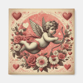 Classic//Retro Cupido Valentijnsdag Magneet (Voorkant)
