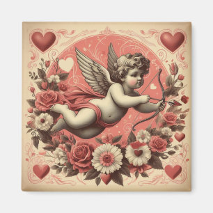 Classic//Retro Cupido Valentijnsdag Magneet
