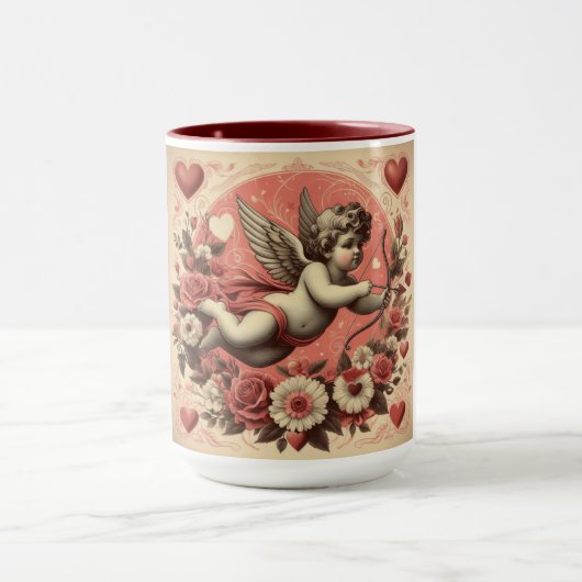 Classic//Retro Cupido Valentijnsdag Mok (Midden)