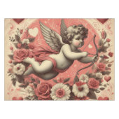 Classic//Retro Cupido Valentijnsdag Tafelkleed (Voorkant (Horizontaal))