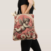 Classic//Retro Cupido Valentijnsdag Tote Bag (Dichtbij)