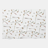 Classic Retro Golf Golfer Club Ball Pattern Theedoek (Horizontaal)