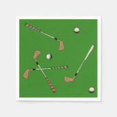 Classic Retro Golf Golfer Clubs Balls Pattern Servet (Voorkant)