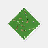 Classic Retro Golf Golfer Clubs Balls Pattern Servet (Hoek)