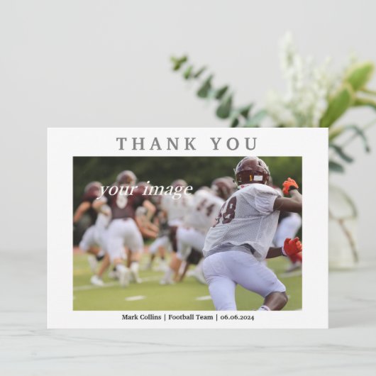 Classic Retro handschrift bedankje Bedankkaart (Staand voorkant)