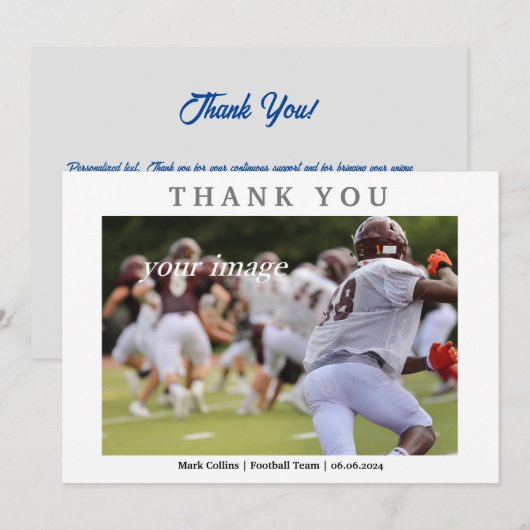 Classic Retro  handschrift bedankje Bedankkaart (Voorkant / Achterkant)