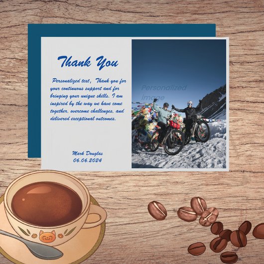 Classic Retro  handschrift bedankje Bedankkaart