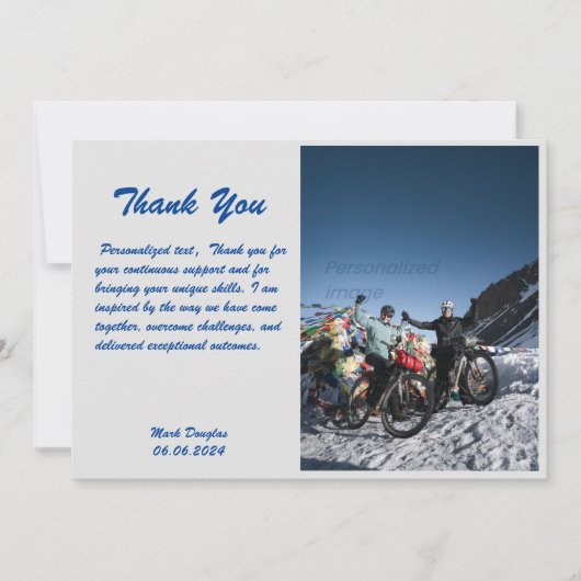 Classic Retro  handschrift bedankje Bedankkaart (Voorkant)