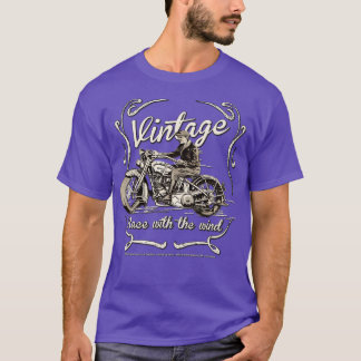 Classic Retro Motorcycle Race met de wind T-shirt