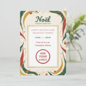 Classic Retro Noël | Branding Suite Edition Feestdagenkaart (Staand voorkant)