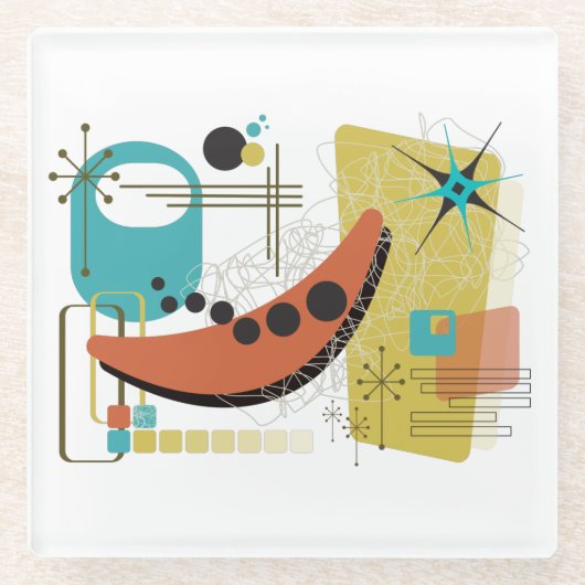 Classic Retro Redux Onderzetter Glazen Onderzetter (Voorkant)