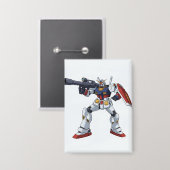 Classic Retro RX-78-2 Gundam Mecha Anime Illustrat Button (Voorkant / Achterkant)