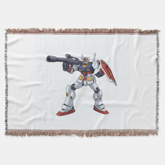 Classic Retro RX-78-2 Gundam Mecha Anime Illustrat Deken (Voorkant)