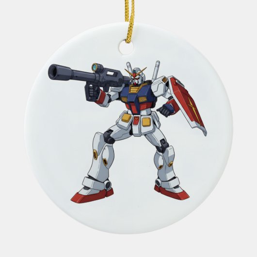 Classic Retro RX-78-2 Gundam Mecha Anime Illustrat Keramisch Ornament (Voorkant)