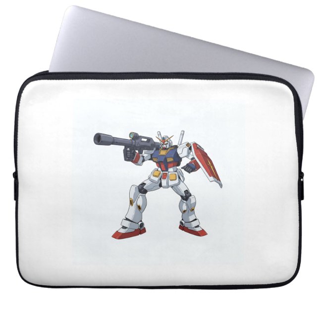 Classic Retro RX-78-2 Gundam Mecha Anime Illustrat Laptop Sleeve (Voorkant)