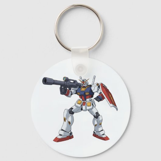 Classic Retro RX-78-2 Gundam Mecha Anime Illustrat Sleutelhanger (Voorkant)
