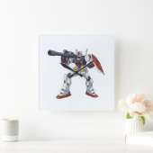 Classic Retro RX-78-2 Gundam Mecha Anime Illustrat Vierkante Klok (Huis)