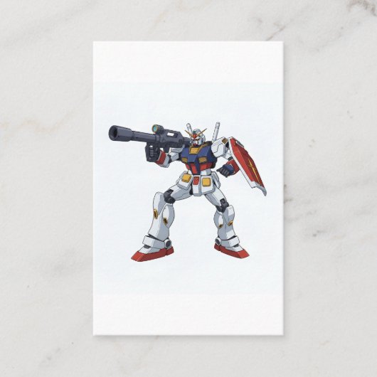 Classic Retro RX-78-2 Gundam Mecha Anime Illustrat Visitekaartje (Voorkant)