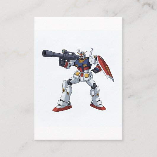 Classic Retro RX-78-2 Gundam Mecha Anime Illustrat Visitekaartje (Voorkant)